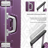 Andiamo Elegante Aluminum Frame 20" Carry On Zipperless Luggage With Spinner Wheels (20in, Quartz)