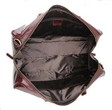 Polare 21" Real Italian Leather Weekender Travel Overnight Luggage Duffel Bag