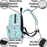 Lightweight Canvas Mini Backpack for Women, Teens (Cat Blue Small V2)