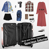 Flieks Graphic Print Luggage Set 3 Piece ABS + PC Spinner Travel Suitcase (Eiffel Tower)