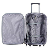 Davidjones Vintage Print 4 Piece Luggage Set-Black