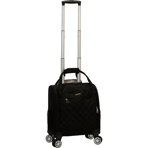 Rockland Melrose Wheeled Underseat Carry On Spinner, Black