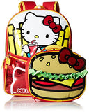 Hello Kitty Little Girls Burger And Fries 16 Inch Backpack With Lunch Kit, Various, One Size