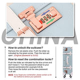 Unitravel Retro Suitcase Set PU Leather Spinner Trunk Luggage with Handbag for Women (Embossed Blue, 26in 20in 12in)