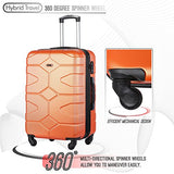 3 Piece Luggage Set Durable Lightweight Hard Case Spinner Suitecase Lug3 Ly09 Orange
