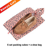 Luggage Cubes,Mossio 7 Pack Lightweight Toiletry Organizer Space Saver Travel Accessories Pink