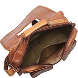 Sharo Leather Bags Satchel (Dark Brown)