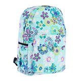 Damara Womens Vintage Flower Printed Simple Classic School Bag,Green