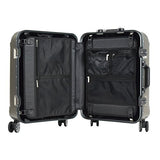 TPRC 20" "Luna Collection" Carry-On Luggage with Sturdy Aluminum Frame, WIDE-BODY, Dual 8-Wheel Spinner System, and TSA Locks, Brushed Gold Color Option