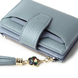 BOBILIKE Genuine Leather Bifold Wallet Small Coin Purse Card Holder ID Window Wallets for