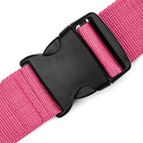 Premium Bright Colored Extra Long Luggage Straps, 2 Pk For The Price Of 1! (Black, Pink (2pk))