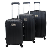 Chariot Monet 3-Piece Hardside Expandable Lightweight Spinner Luggage Set, Black