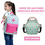 Preschool Girls Backpack,VASCHY Little Girls Backpacks for Toddler with Chest Strap Cute Pineapple Flamingos