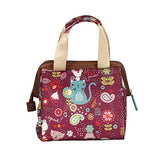Lily Bloom Luggage Insulated Lunch Tote Bag (Cat Mouse Maroon)