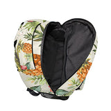 LORVIES Tropical Flowers With Pineapple Casual Backpack School Bag Travel Daypack
