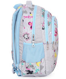 Eshops Colorful Pattern Girls School Backpacks Book Bags for College Daypacks Black