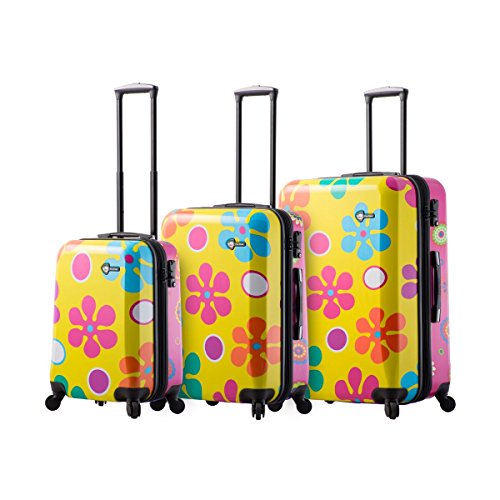 Mia Toro Pop Fiore Hardside Spinner Luggage 3PC Set, Gallio