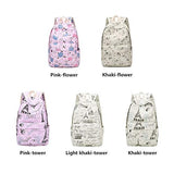 Fanci Flora Flower Prints Elementary School Rucksack Backpack for Teenage Girls Canvas Casual