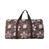 World Traveler Women'S Value Series 22-Inch Lightweight Duffel Bag, Brown Daisy, One Size