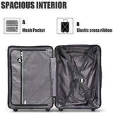 Hardshell Luggage Sets 3 PCS Spinner Suitcase with Tsa Lock Lightweight Black