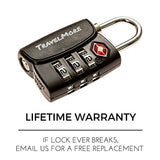 4 Pack Open Alert Indicator Tsa Approved 3 Digit Luggage Locks For Travel Suitcase & Baggage