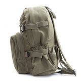United Sates Air Force Emblem Army Sport Heavyweight Canvas Backpack Bag in Olive & White, Large