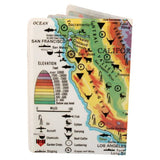 Map Of California Bountiful Treasures Travel Passport Holder [Apparel]