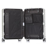 Enkloze KLASIK Aluminum Carry-On Suitcase - Spinner 100% Aluminum TSA Approved (Suitcase - 24", Silver)
