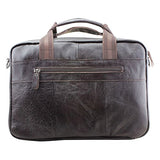 ABage Men's Leather Briefcase Shoulder Business Laptop Messenger Bags Tote Coffee