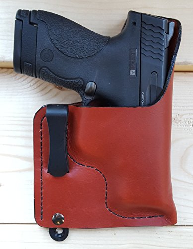 S&W M&P Shield 9Mm 40 Soft Leather Concealed Carry Holster Iwb Tuckable (Will Fit Performance