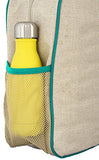 SoYoung Toddler Backpack - Raw Linen, Eco-Friendly, Non-Toxic, Retro-Inspired Design - Aqua Bunny