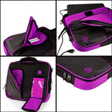 PINDAR Messenger Shoulder Carrying Bag Durable Case (Purple Trim) For The RCA DRC6331 10-Inch LCD