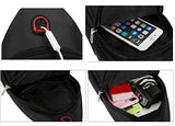Small Sling Compact Crossbody Bag Chest Shoulder Travel Bag Purse for Men Women with Earphone Hole Water Resistant (Black)