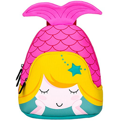 Moonmo Toddler Kids Waterproof Pre School Bag Cute 3D Animal Children School Backpack (Mermaid Rose)
