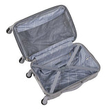 Travelers Club Polaris Hardside Metallic Spinner Luggage, Silver, Carry-On 20-Inch
