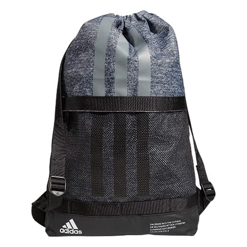 adidas Amplifier II Blocked Sackpack, Jersey Onix Grey/Black, One Size