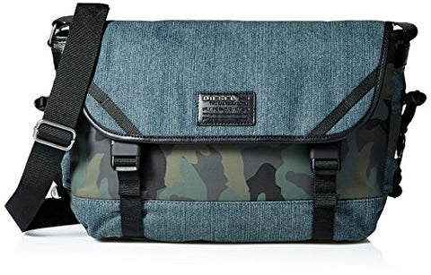 Diesel Men'S D-Running Messenger, Blue Denim/Camo