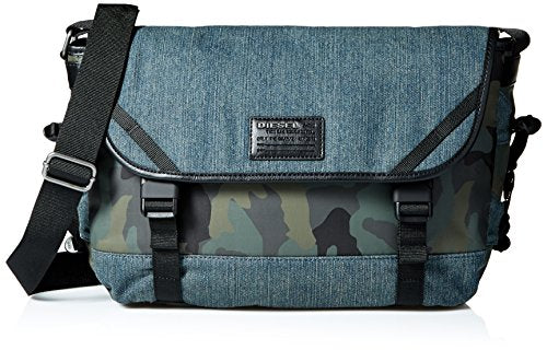 Diesel Men'S D-Running Messenger, Blue Denim/Camo