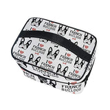 GIOVANIOR I Love French Bulldog Large Cosmetic Bag Travel Makeup Organizer Case Holder for Women