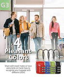 Fosmon TSA Approved Cable Luggage Locks (4 Pack) - Black, Green, Red and Blue