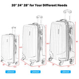 Goplus 3 Pcs Luggage Set ABS Hardshell Travel Bag Trolley Suitcase w/TSA Lock (Grey)