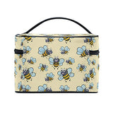 Makeup Bag Cute Bee Yellow Travel Cosmetic Bags Organizer Train Case Toiletry Make Up Pouch