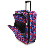 Elite Luggage Houndstooth Carry-on Rolling Luggage, Multi-color