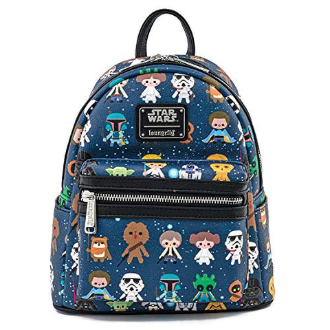 Loungefly Star Wars Chibi Character Print Mini Backpack
