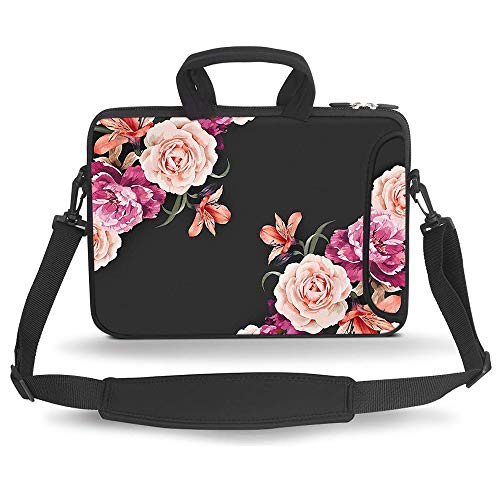 HAOCOO 13 13.3 inch Laptop Shoulder Bag Water-Resistant Neoprene Computer Case Sleeve with Handle