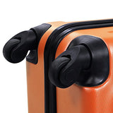 Goplus 3 Pcs Luggage Set Hardside Travel Rolling Suitcase Abs Globalway (Orange)