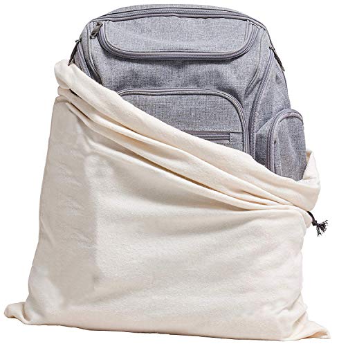  MISSLO Set of 3 Cotton Breathable Dust-Proof Drawstring  Storage Pouch Bag