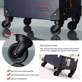 Unitravel Vintage Suitcase Set Spinner Travel Hardside Luggage Sets Pu Trunk