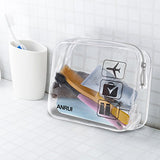 (3 Pack) Anrui Tsa Approved Clear Toiletry Bag Travel Carry On Airport Airline Compliant Bag