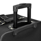 U.S. Traveler New Yorker Lightweight Softside Expandable Travel Rolling Luggage Set, Black/Grey, 4-Piece (15/21/25/29)